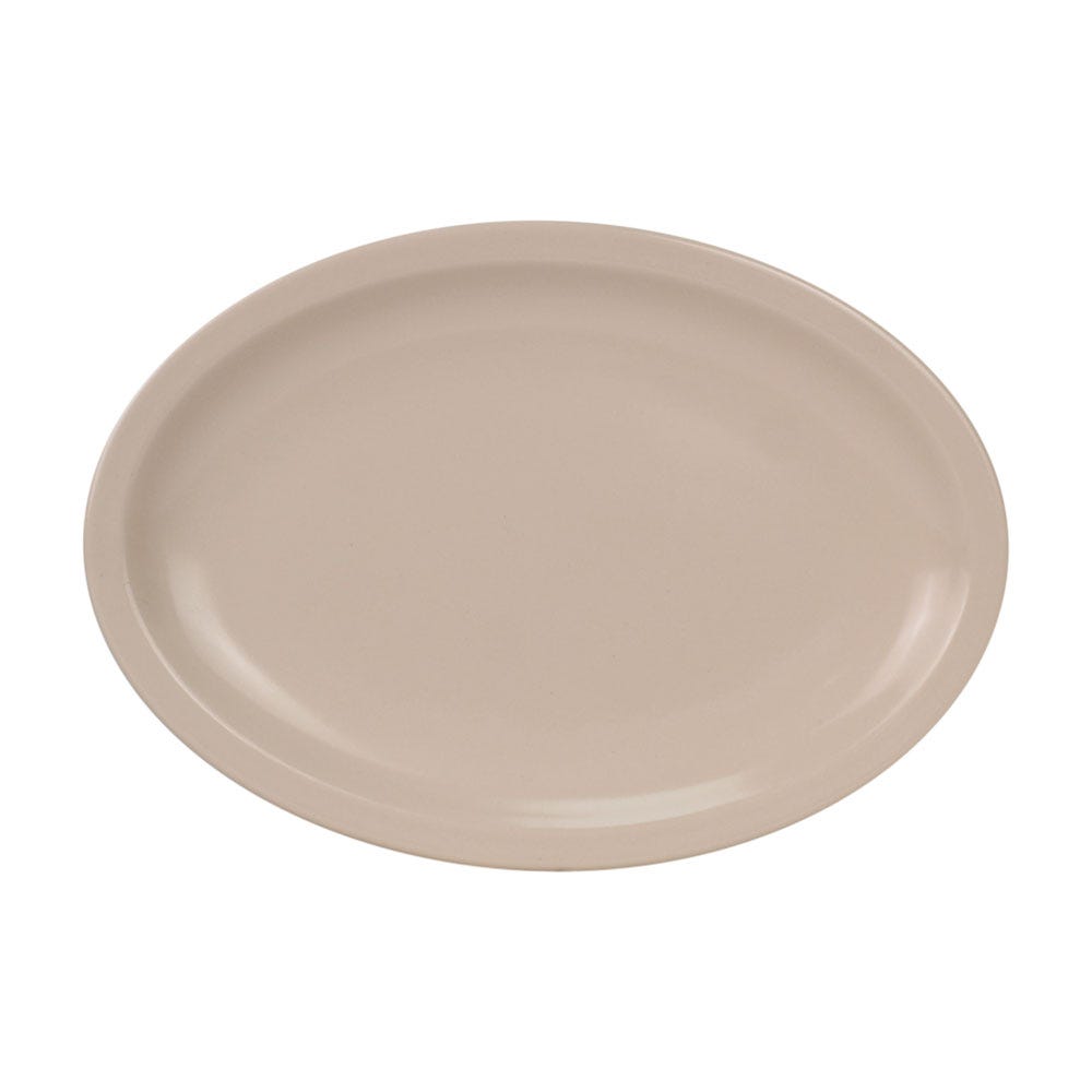 Plato ovalado melamina beige 9 pulgadas Tavola
